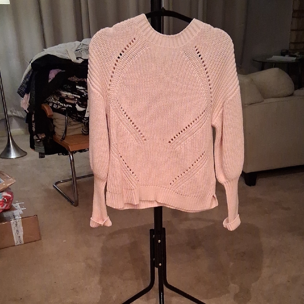 Joie  Pink Knit Crew Neck Sweater
